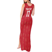 Custom Greenland Football 2024-25 Tank Maxi Dress Tupilaq Pattern
