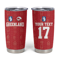 Custom Greenland Football 2024-25 Tumbler Cup Tupilaq Pattern