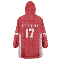 Custom Greenland Football 2024-25 Wearable Blanket Hoodie Tupilaq Pattern