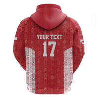 Custom Greenland Football 2024-25 Zip Hoodie Tupilaq Pattern