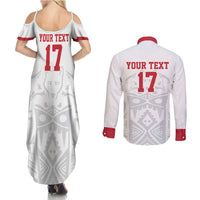 Custom Greenland Football Couples Matching Summer Maxi Dress and Long Sleeve Button Shirt Polar-Bamserne 2022 Version