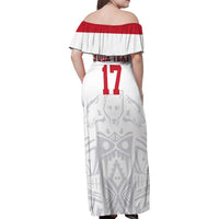 Custom Greenland Football Family Matching Off Shoulder Maxi Dress and Hawaiian Shirt Polar-Bamserne 2022 Version
