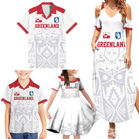 Custom Greenland Football Family Matching Summer Maxi Dress and Hawaiian Shirt Polar-Bamserne 2022 Version