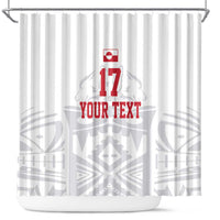 Custom Greenland Football Shower Curtain Polar-Bamserne 2022 Version