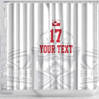 Custom Greenland Football Shower Curtain Polar-Bamserne 2022 Version