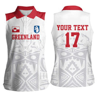 Custom Greenland Football Women Sleeveless Polo Shirt Polar-Bamserne 2022 Version