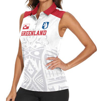 Custom Greenland Football Women Sleeveless Polo Shirt Polar-Bamserne 2022 Version