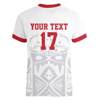 Custom Greenland Football Women V-Neck T-Shirt Polar-Bamserne 2022 Version