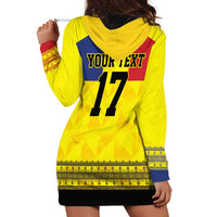 Custom Romania Rugby Go Champions Hoodie Dress Romanian Traditional Patern