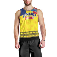 Custom Romania Rugby Go Champions Men Tank Top Romanian Traditional Patern