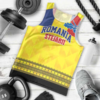 Custom Romania Rugby Go Champions Men Tank Top Romanian Traditional Patern