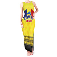 Custom Romania Rugby Go Champions Tank Maxi Dress Romanian Traditional Patern