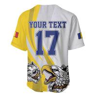 Custom Romania Football With Eagle Mascot Baseball Jersey Sporty Style