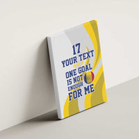 Custom Romania Football With Eagle Mascot Canvas Wall Art Sporty Style