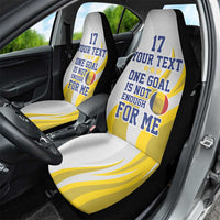 Custom Romania Football With Eagle Mascot Car Seat Cover Sporty Style