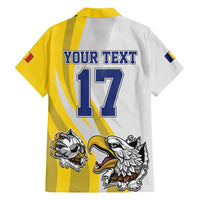 Custom Romania Football With Eagle Mascot Family Matching Summer Maxi Dress and Hawaiian Shirt Sporty Style