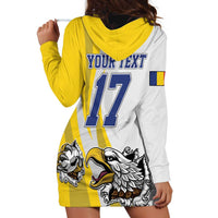 Custom Romania Football With Eagle Mascot Hoodie Dress Sporty Style