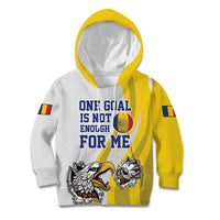 Custom Romania Football With Eagle Mascot Kid Hoodie Sporty Style