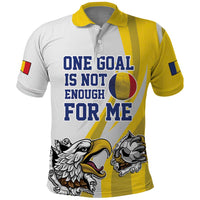 Custom Romania Football With Eagle Mascot Polo Shirt Sporty Style