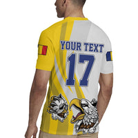 Custom Romania Football With Eagle Mascot Rugby Jersey Sporty Style