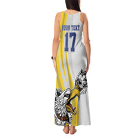 Custom Romania Football With Eagle Mascot Tank Maxi Dress Sporty Style