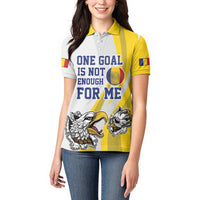 Custom Romania Football With Eagle Mascot Women Polo Shirt Sporty Style