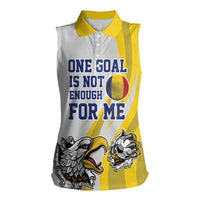 Custom Romania Football With Eagle Mascot Women Sleeveless Polo Shirt Sporty Style