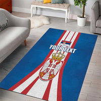 Personalized Serbia Coat of Arms Area Rug The Serbian Eagle and Serbian cross