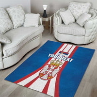 Personalized Serbia Coat of Arms Area Rug The Serbian Eagle and Serbian cross
