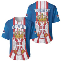 Personalized Serbia Coat of Arms Baseball Jersey The Serbian Eagle and Serbian cross