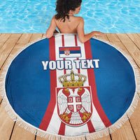 Personalized Serbia Coat of Arms Beach Blanket The Serbian Eagle and Serbian cross