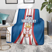 Personalized Serbia Coat of Arms Blanket The Serbian Eagle and Serbian cross