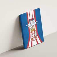 Personalized Serbia Coat of Arms Canvas Wall Art The Serbian Eagle and Serbian cross