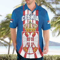 Personalized Serbia Coat of Arms Hawaiian Shirt The Serbian Eagle and Serbian cross