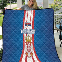 Personalized Serbia Coat of Arms Quilt The Serbian Eagle and Serbian cross