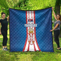 Personalized Serbia Coat of Arms Quilt The Serbian Eagle and Serbian cross