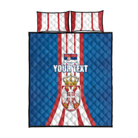Personalized Serbia Coat of Arms Quilt Bed Set The Serbian Eagle and Serbian cross