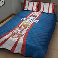 Personalized Serbia Coat of Arms Quilt Bed Set The Serbian Eagle and Serbian cross