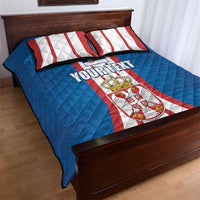 Personalized Serbia Coat of Arms Quilt Bed Set The Serbian Eagle and Serbian cross