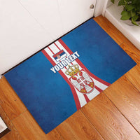 Personalized Serbia Coat of Arms Rubber Doormat The Serbian Eagle and Serbian cross