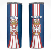 Personalized Serbia Coat of Arms Skinny Tumbler The Serbian Eagle and Serbian cross