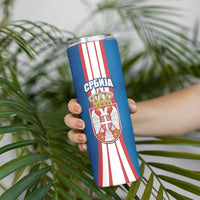 Personalized Serbia Coat of Arms Skinny Tumbler The Serbian Eagle and Serbian cross