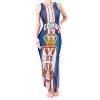 Personalized Serbia Coat of Arms Tank Maxi Dress The Serbian Eagle and Serbian cross