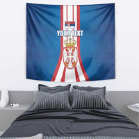 Personalized Serbia Coat of Arms Tapestry The Serbian Eagle and Serbian cross
