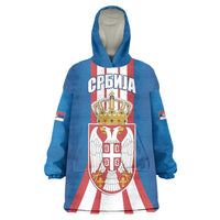 Personalized Serbia Coat of Arms Wearable Blanket Hoodie The Serbian Eagle and Serbian cross