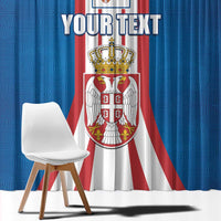 Personalized Serbia Coat of Arms Window Curtain The Serbian Eagle and Serbian cross