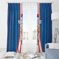 Personalized Serbia Coat of Arms Window Curtain The Serbian Eagle and Serbian cross