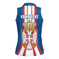 Personalized Serbia Coat of Arms Women Sleeveless Polo Shirt The Serbian Eagle and Serbian cross