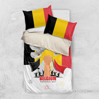 Belgian National Day Bedding Set 21th July Flag with Dove