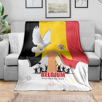 Belgian National Day Blanket 21th July Flag with Dove